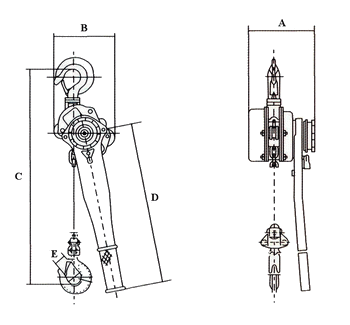 Схкма ручной рычажной тали LB HSH C