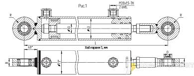 Гидроцилиндр МС63/30х800-3(4).11(1085)
