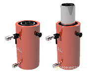 Домкрат гидравлический грузовой алюминиевый ДГА150П150