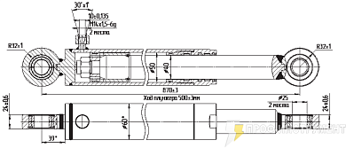 Гидроцилиндр плунжерный МСР 40х500-3(4).11.3