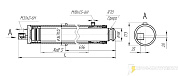 Гидроцилиндр опоры вывешивания крана ГЦ-125.100х675.55 (276) КС-45716-1.107.07.000