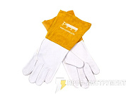 Краги сварочные КЕДР КС-17 ПРОФИ TIG, (S), бело-бежевые