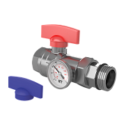 Кран шаровый с термометром 1"