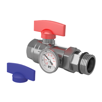 Кран шаровый с термометром 1"
