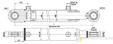 Гидроцилиндр МС80/56х630-3(4).11(1010)