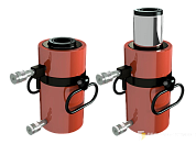 Домкрат гидравлический с полым штоком ДП100Г250