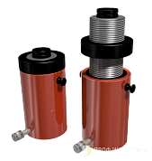 Домкрат гидравлический грузовой с фиксирующей гайкой ДГ600П200Г