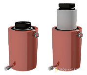 Домкрат гидравлический грузовой алюминиевый ДГА200П50