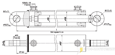 Гидроцилиндр МС100/50х400-3(4).22(700)