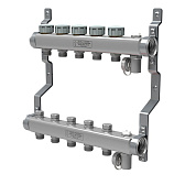 Коллектор нерж. в сборе универсальный 1" ВР-3/4" НР, 10 выходов